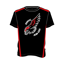 Image de T-shirt col rond deux tons - Education physique (Noir/rouge)