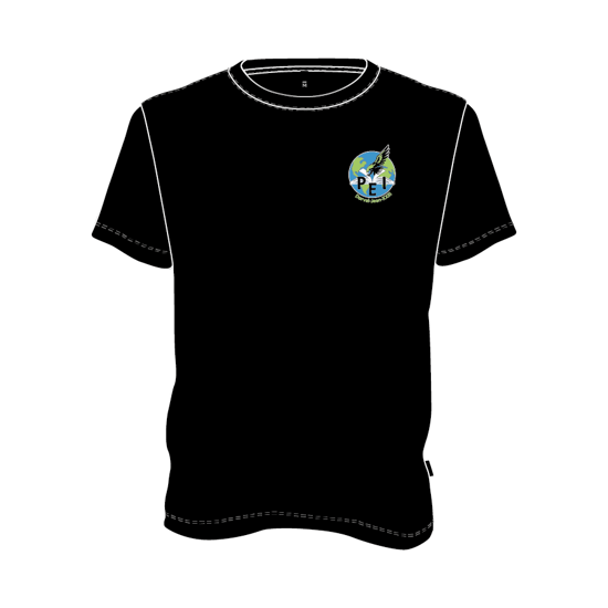 Image sur T-shirt manches courtes PEI (Noir)