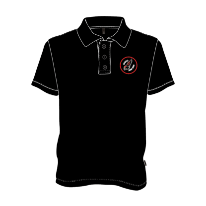 Image de Polo avec boutons (Noir)